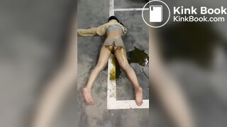 A unconcious girl ... in a parking lot