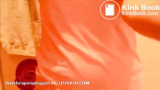 cute lovely lady pooping