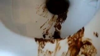German lady smears poo.. alles sauber lecken!