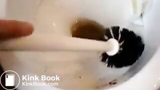 German lady smears poo.. alles sauber lecken!