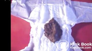 BBW Granny Homemade Couch Shitting on a Diaper