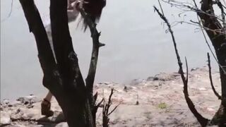 She poops her undies outdoors.. - video 2