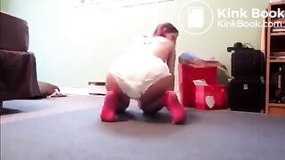 Hot scat diaper messing