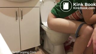 Girl urgently needing to poop