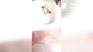 Desi aunty shitting in toilet