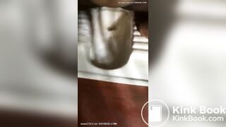 Desi aunty shitting in toilet