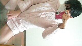 Japanese amateur natural shitting to container