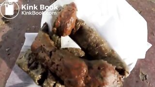 Russian girl pooping on a boat..