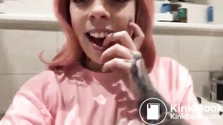 Girl Shitting in toilet - video 3