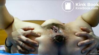 Pregnant woman shitting huge poop load