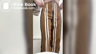 Tatted blonde shitting