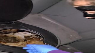 PortaPottyQueen - Human toilet used by train tracks