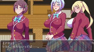 Three school girl pantypoop, pooping