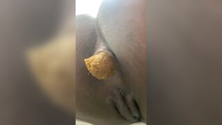 POV Ebony Scat Close-Up