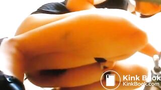 Diarrhea in a woman wearing pantyhose, used laxative