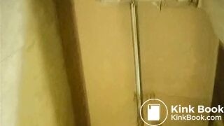 constipation woman pushing finger into her anus