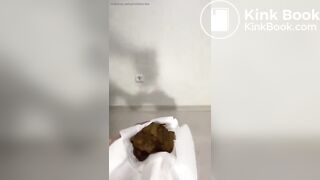 girl with nice ASS takes a big shit