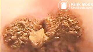 Putting panties back on after big shit