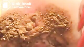 Putting panties back on after big shit