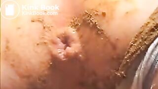 Putting panties back on after big shit