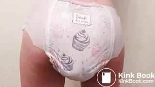 diaper girl makes a mess