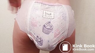 diaper girl makes a mess