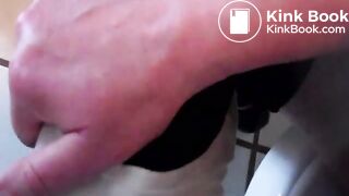 Milf farts on toilet