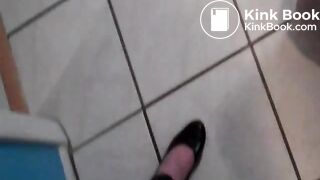 Milf farts on toilet