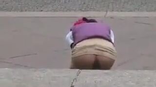 Hard pantypoop and smearing in public