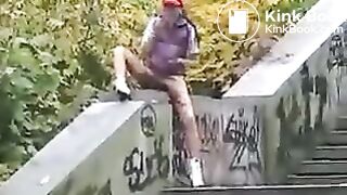 Hard pantypoop and smearing in public