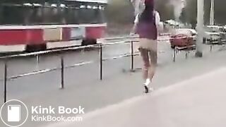 Hard pantypoop and smearing in public