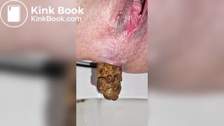 Groaning painful poop out