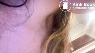 Woman eats her own shit