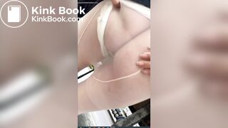 Clip of a girl who can't hold back, poop in stockings 1