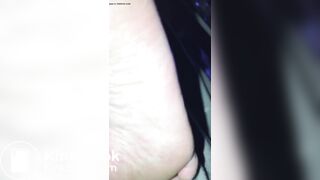 Amateur Milf sleeping scat in Panty with dry dirty sole