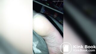 Amateur Milf sleeping scat in Panty with dry dirty sole