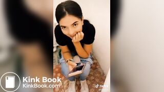Cute tik tok girl pooping