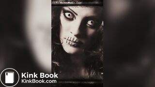 girl shits on a packing paper