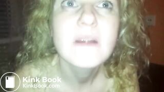 She eats a tiny turd..