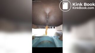 Indian Aunty Shitting in the Toilet