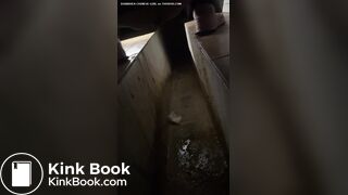 Chinese lady poops diarrhea in hurry at dinner time.