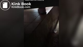 Chinese lady poops diarrhea in hurry at dinner time.