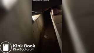 Chinese lady poops diarrhea in hurry at dinner time.