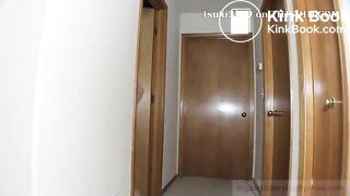 Hot girl struggling to poop