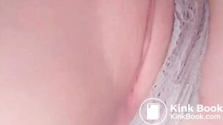 Hairy playing with her bush