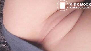 Hairy playing with her bush