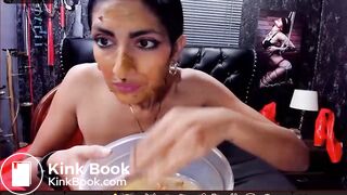 Webcam model Shit and smear on the face