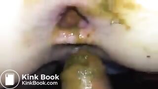 Dirty Ass Slut Gets Pussy Fucked By Shit Covered Cock