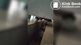 Chinese lady poops diarrhea in public toilet