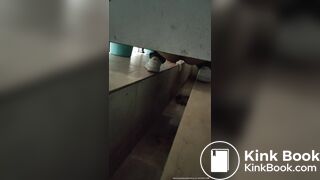 Chinese lady poops diarrhea in public toilet